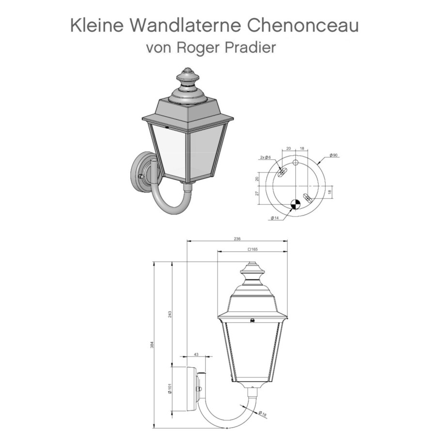 Ausenwandleuchten Ubersicht Terra Lumi | Kleine Wandlaterne Chenonceau 2 Aus Frankreich - Terra Lumi