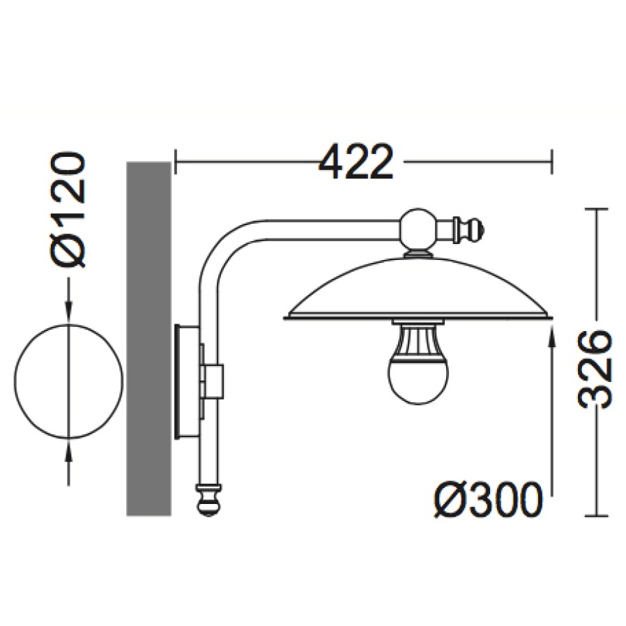 Ausenwandleuchten Ubersicht Terra Lumi | Wandlampe Fur Ausen Ohne Glas Mit Rechtwinkligem Arm - Terra Lumi