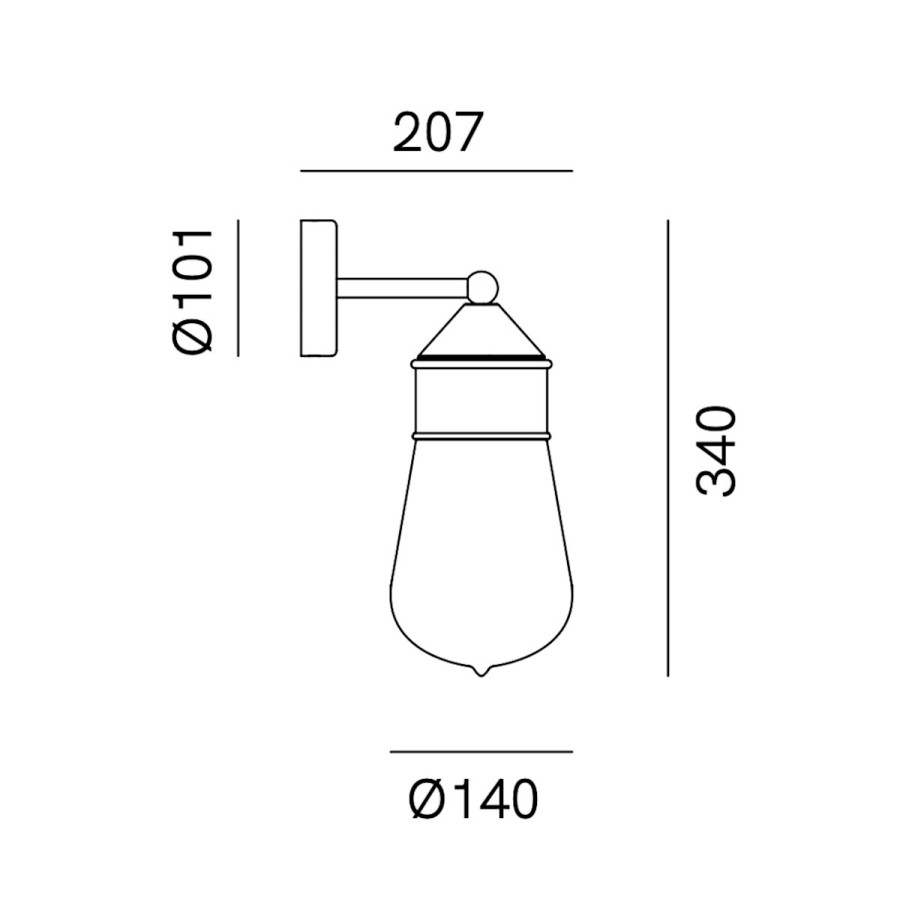 Ausenwandleuchten Ubersicht Terra Lumi | Wandleuchte Drop Aus Kupfer Und Messing - Terra Lumi