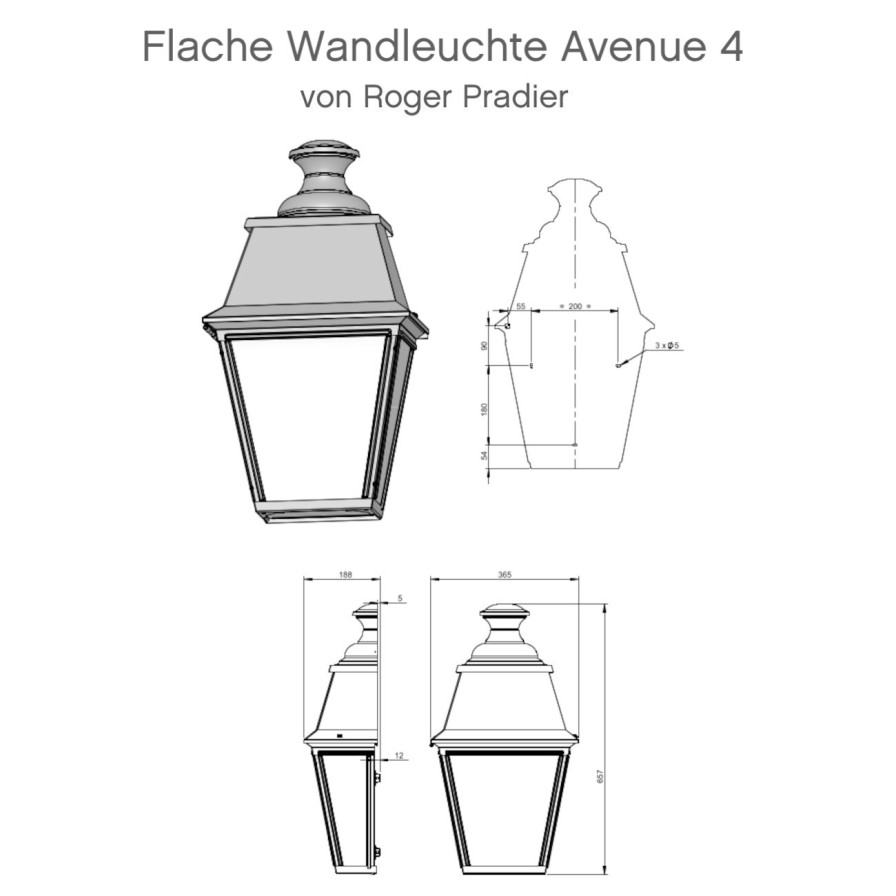 Ausenwandleuchten Ubersicht Terra Lumi | Grose Flache Wandleuchte Fur Ausen Avenue 4 - Terra Lumi