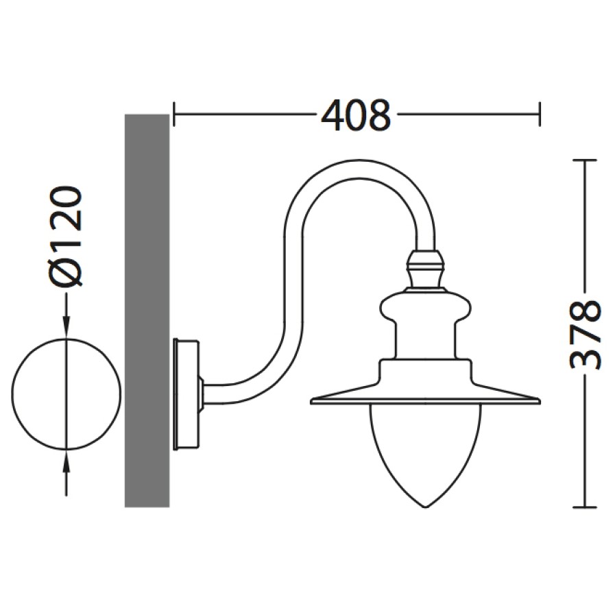 Ausenwandleuchten Ubersicht Terra Lumi | Fabrik-Wandlampe Fur Ausen Mit Spitzzylinder-Glas - Terra Lumi