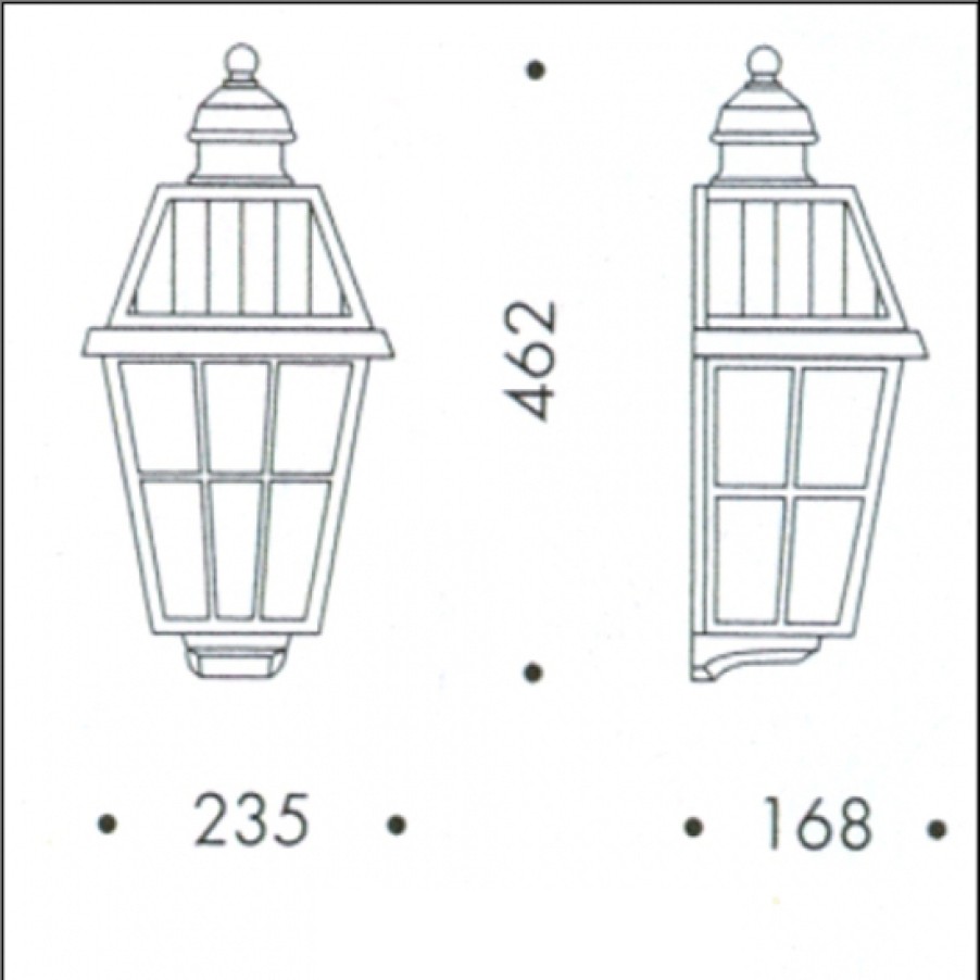 Ausenwandleuchten Ubersicht Terra Lumi | Flache Wandleuchte Mit Vergittertem Glas - Terra Lumi