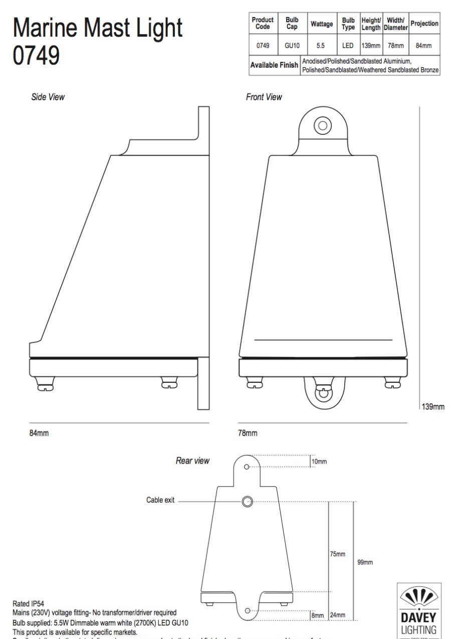 Ausenwandleuchten Ubersicht Terra Lumi | Decksleuchte - Englischer Wandstrahler Mast Light 0749 - Terra Lumi