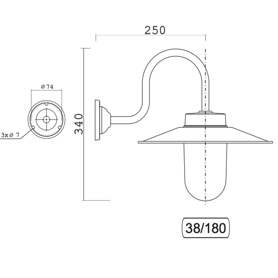 Ausenwandleuchten Ubersicht Terra Lumi | Aluminium-Ausenlampe Mit Bunten Schirmen 38-S Bo - Terra Lumi