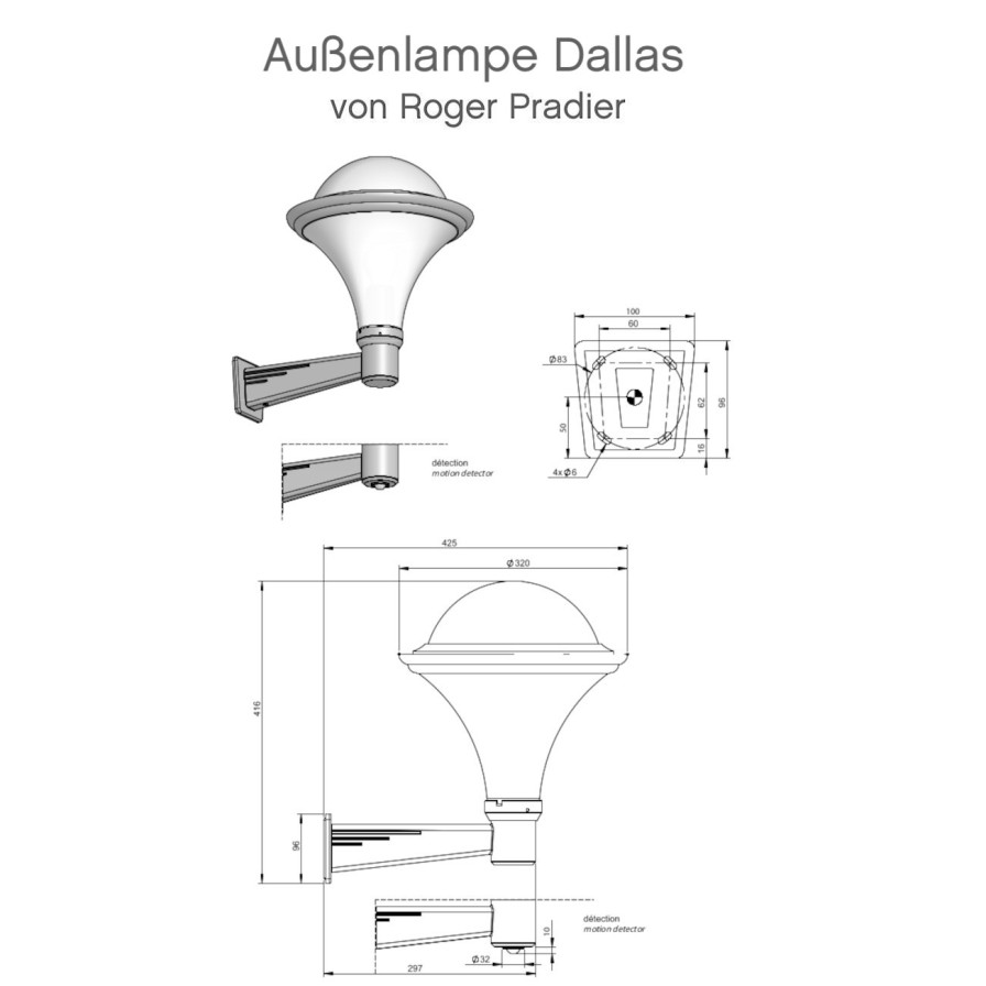 Ausenwandleuchten Ubersicht Terra Lumi | Ausenlampe Dallas - Terra Lumi