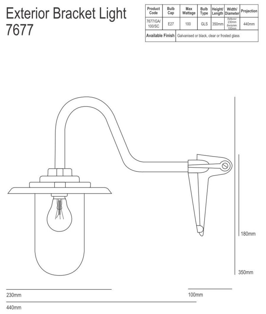 Ausenwandleuchten Ubersicht Terra Lumi | Ecklampe Mit Schwanenhals 7677/100C/S-Corner - Terra Lumi