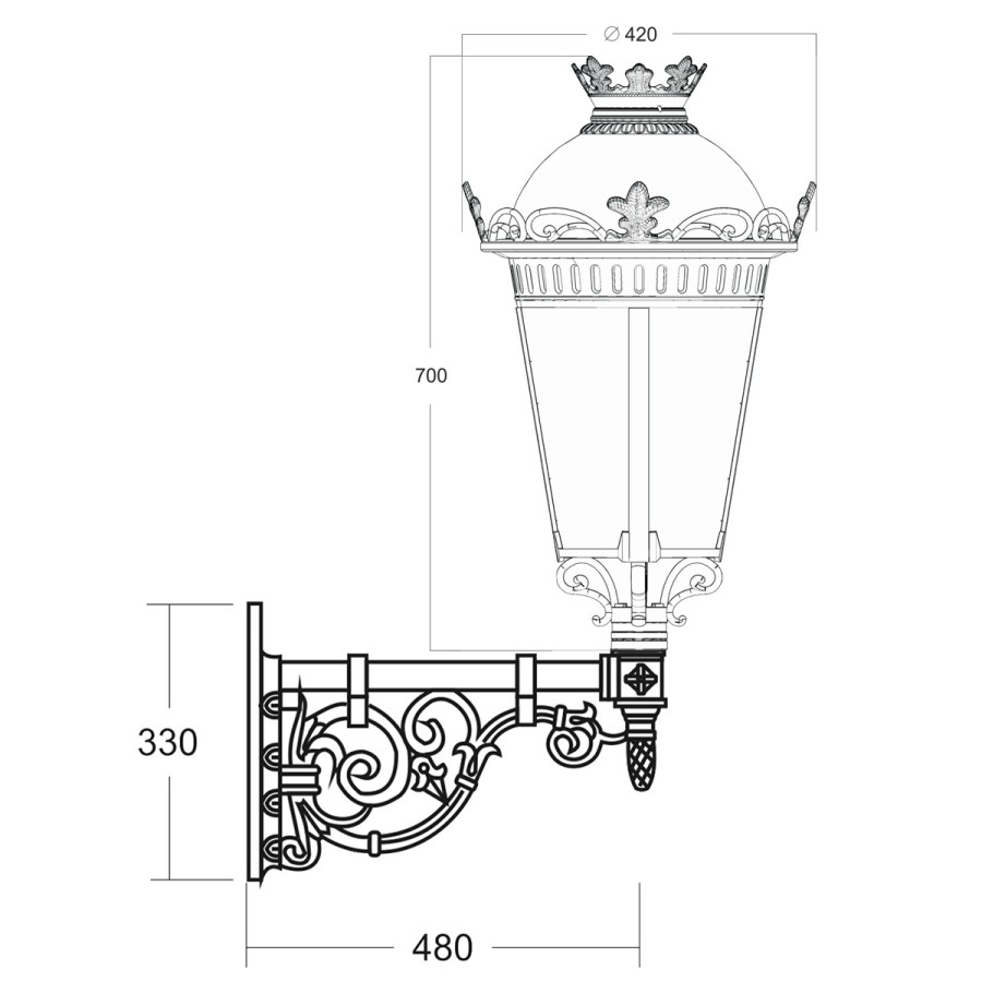 Ausenwandleuchten Ubersicht Terra Lumi | Wandleuchte Mit Empire-Laterne Kiew.42Jk - Terra Lumi