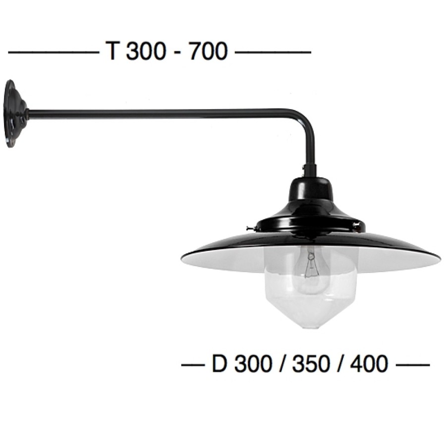 Ausenwandleuchten Ubersicht Terra Lumi | Wandleuchte Hannover Mit Ring-Zylinderglas Ro 130 - Terra Lumi