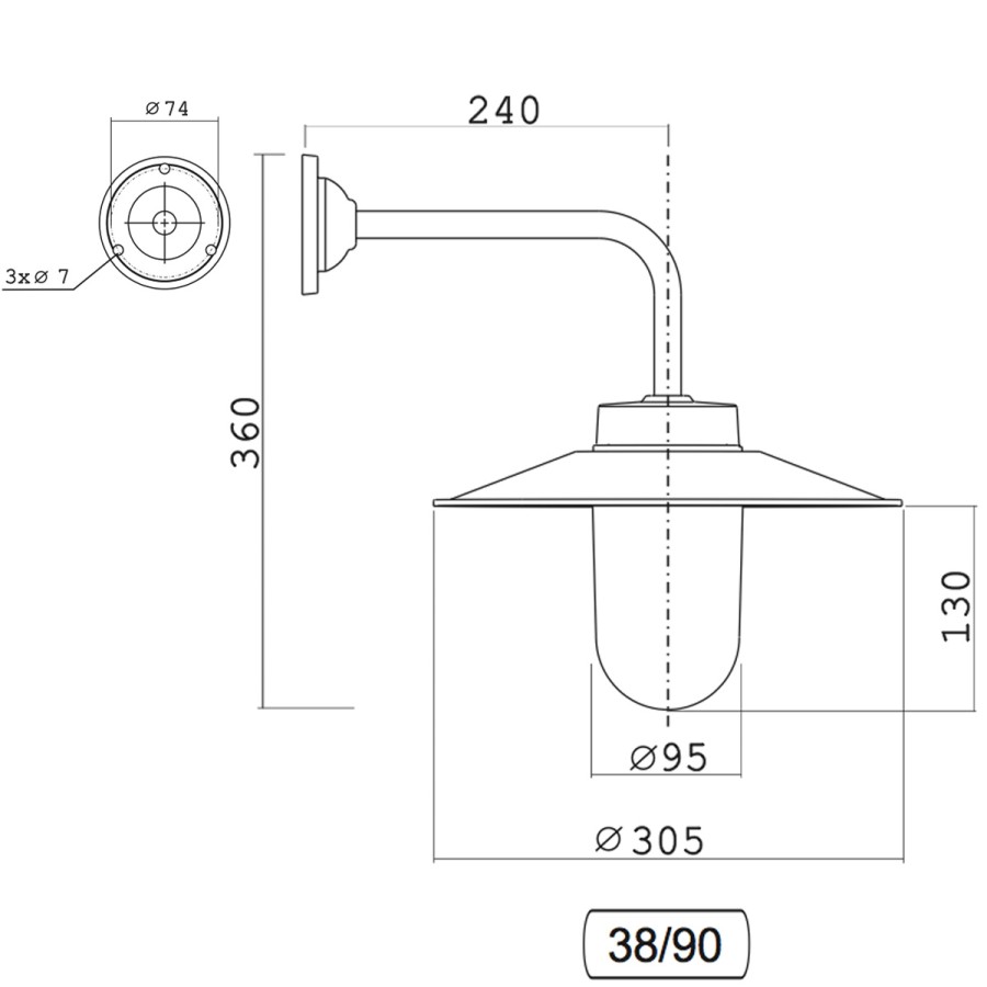 Ausenwandleuchten Ubersicht Terra Lumi | E Aluminiumschirm-Wandleuchte Mit Buntem Schirm 38-90 Bo - Terra Lumi