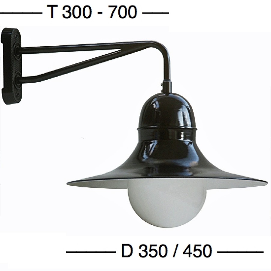 Ausenwandleuchten Ubersicht Terra Lumi | Industrie-Wandleuchte Siegen W340 Mit Kugelglas - Terra Lumi