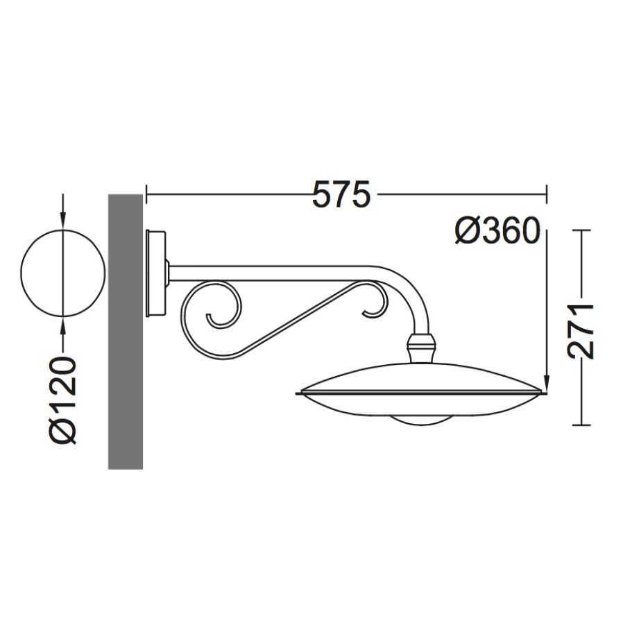 Ausenwandleuchten Ubersicht Terra Lumi | Led-Ausen-Wandlampe Mit Historischem Arm - Terra Lumi