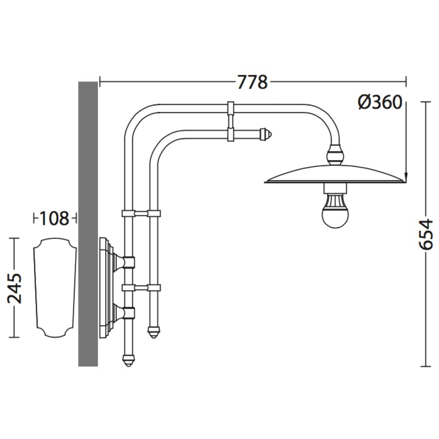 Ausenwandleuchten Ubersicht Terra Lumi | Grose Wandlampe Fur Ausen Mit Doppelrohr-Wandarm - Terra Lumi