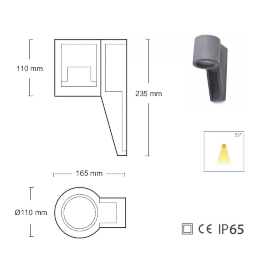 Ausenwandleuchten Ubersicht Terra Lumi | Down-Light Aus Guss-Beton - Terra Lumi