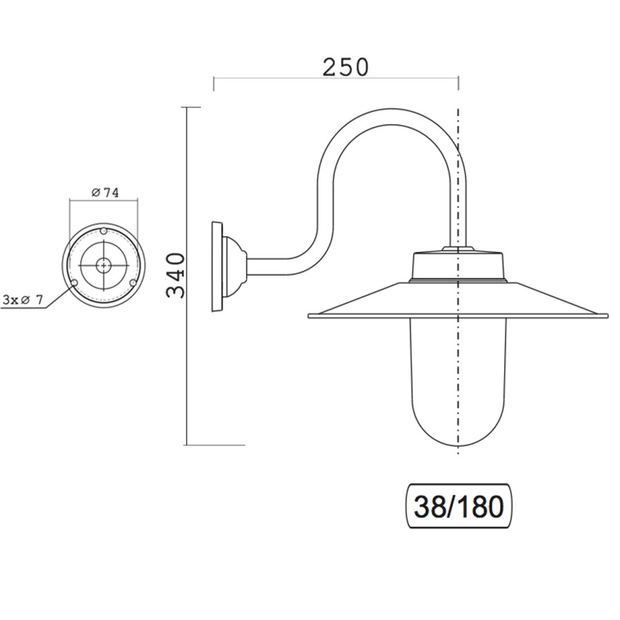 Ausenwandleuchten Ubersicht Terra Lumi | Emaille-Ausenlampe Mit Bunten Schirmen 38-S Ung - Terra Lumi