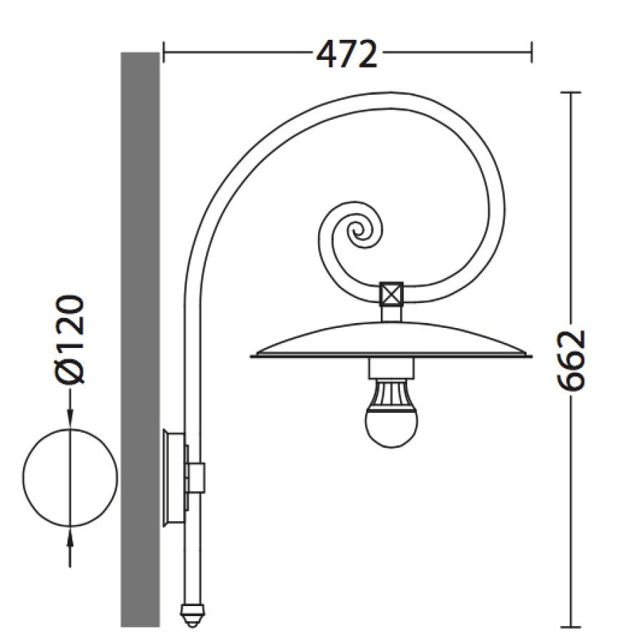 Ausenwandleuchten Ubersicht Terra Lumi | Wandlampe Fur Ausen Ohne Glas Mit Bischofstab - Terra Lumi