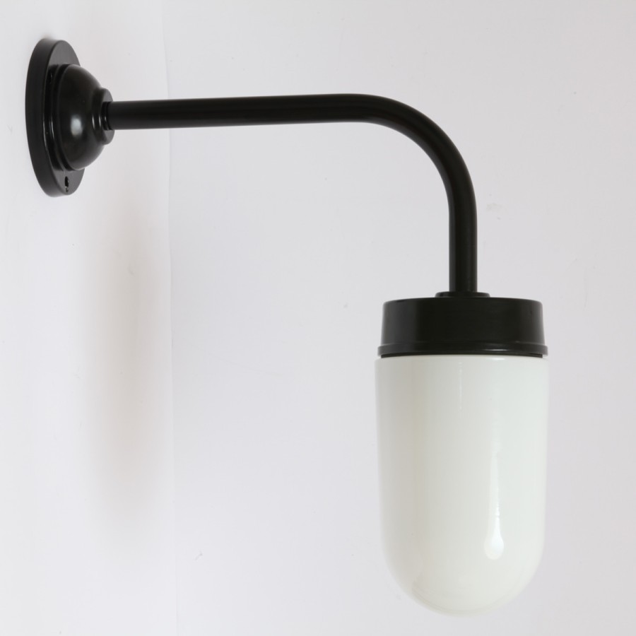 Ausenwandleuchten Ubersicht Terra Lumi | Schwarze Scheunenleuchte Mit Aluminium-Wandarm 38-90 Or-Z - Terra Lumi