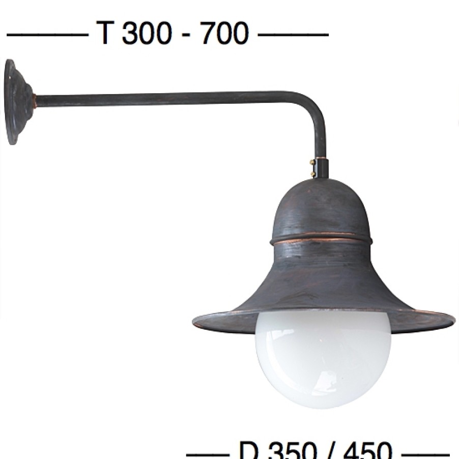 Ausenwandleuchten Ubersicht Terra Lumi | Industrie-Wandleuchte Siegen Kugel Ro 140 - Terra Lumi