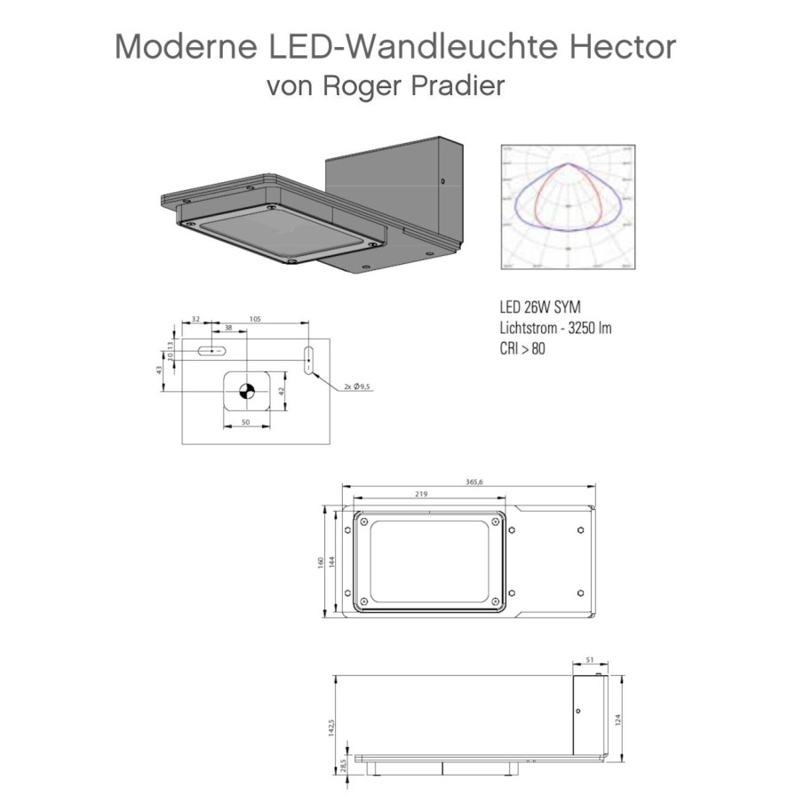 Ausenwandleuchten Ubersicht Terra Lumi | Zweifarbige Led-Wandleuchte Hector - Terra Lumi