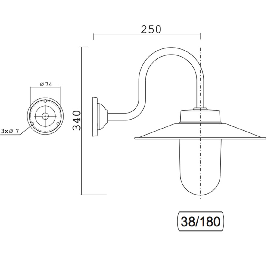 Ausenwandleuchten Ubersicht Terra Lumi | E Emaille-Ausenlampe Mit Bunten Schirmen 38-S Ung - Terra Lumi