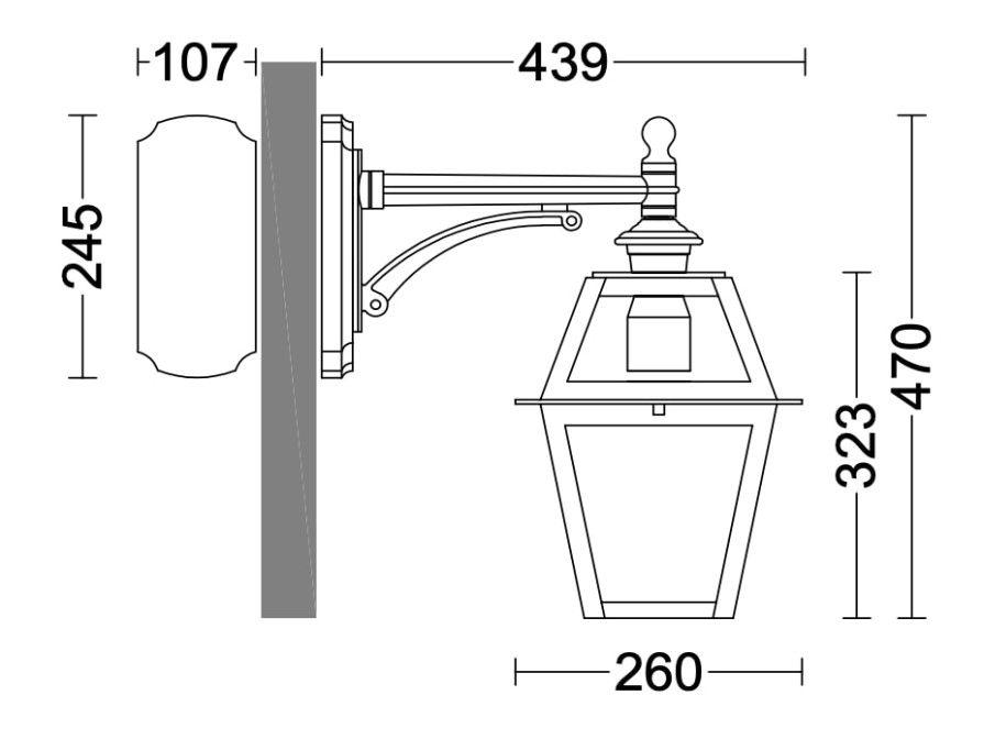 Ausenwandleuchten Ubersicht Terra Lumi | Klassische Wandleuchte Fur Ausen Am Schlichten Arm - Terra Lumi