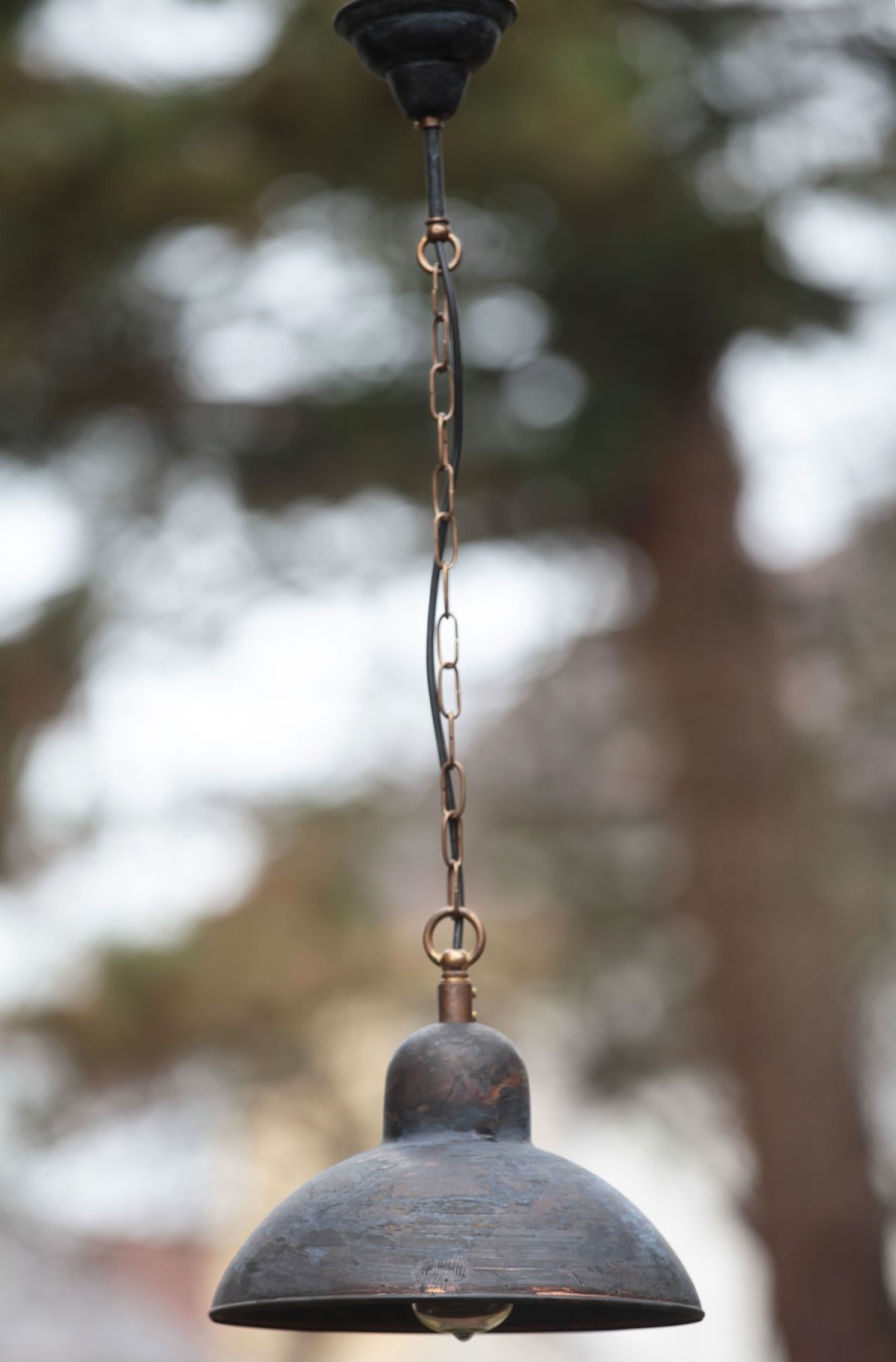 Pendelleuchten Fur Ausen Terra Lumi | Bauhaus-Hangeleuchte Solingen Kupfer Patina - Terra Lumi