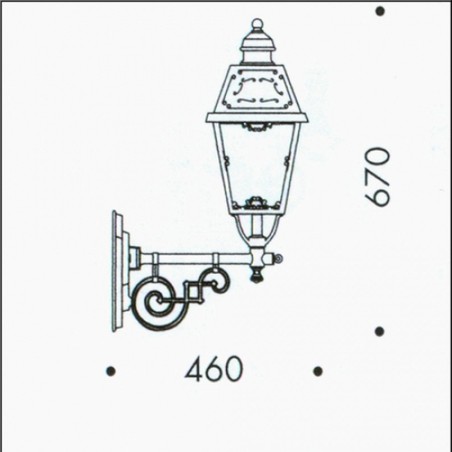 Ausenwandleuchten Ubersicht Terra Lumi | Historische Wandlaterne Mit Jugendstil-Ornamenten - Terra Lumi