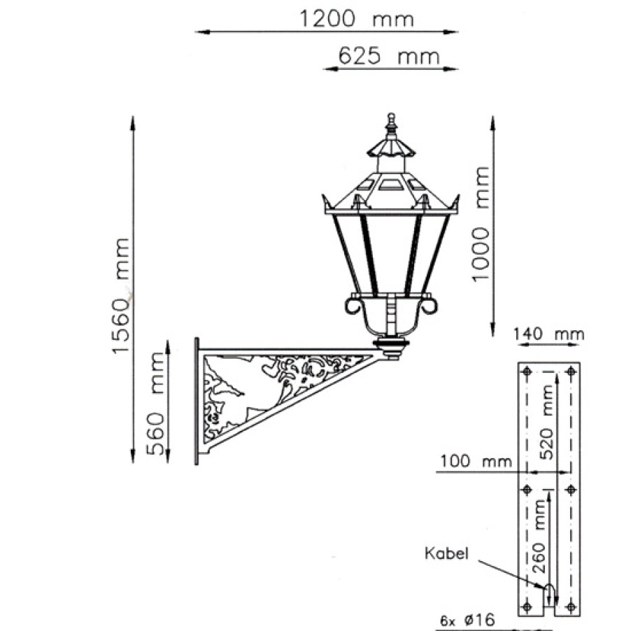 Ausenwandleuchten Ubersicht Terra Lumi | Schinkelleuchte Mit Wandarm Pegasus Alt Berlin S 11 - Terra Lumi