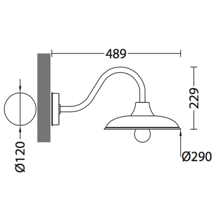 Ausenwandleuchten Ubersicht Terra Lumi | Schlichte Wandlampe Fur Ausen Mit Bogenarm - Terra Lumi