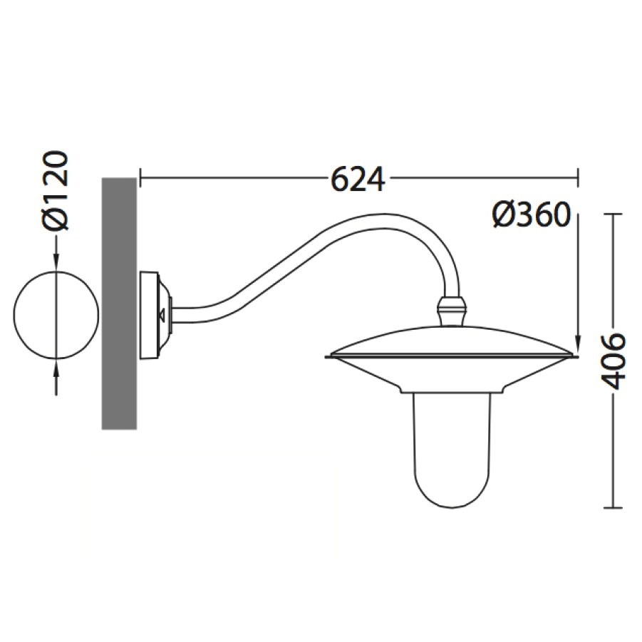 Ausenwandleuchten Ubersicht Terra Lumi | Wandlampe Fur Ausen Mit Schwanenhals-Wandarm - Terra Lumi