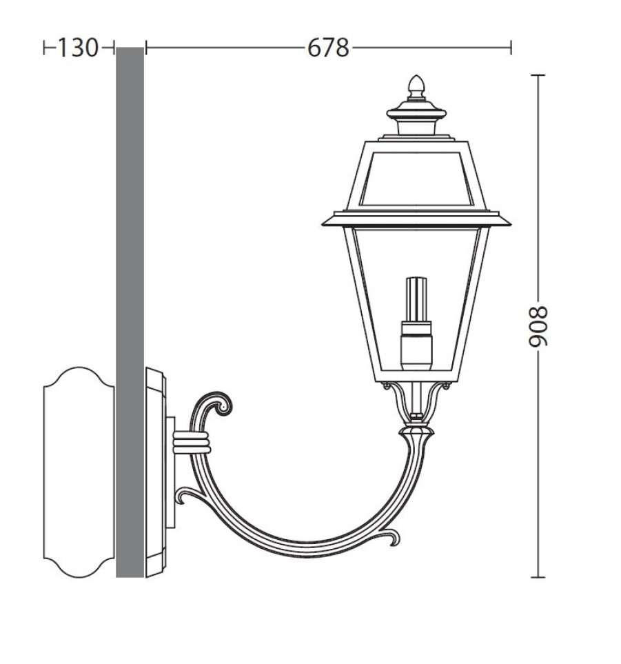 Ausenwandleuchten Ubersicht Terra Lumi | Elegante Wandlaterne Am Bogenarm - Terra Lumi