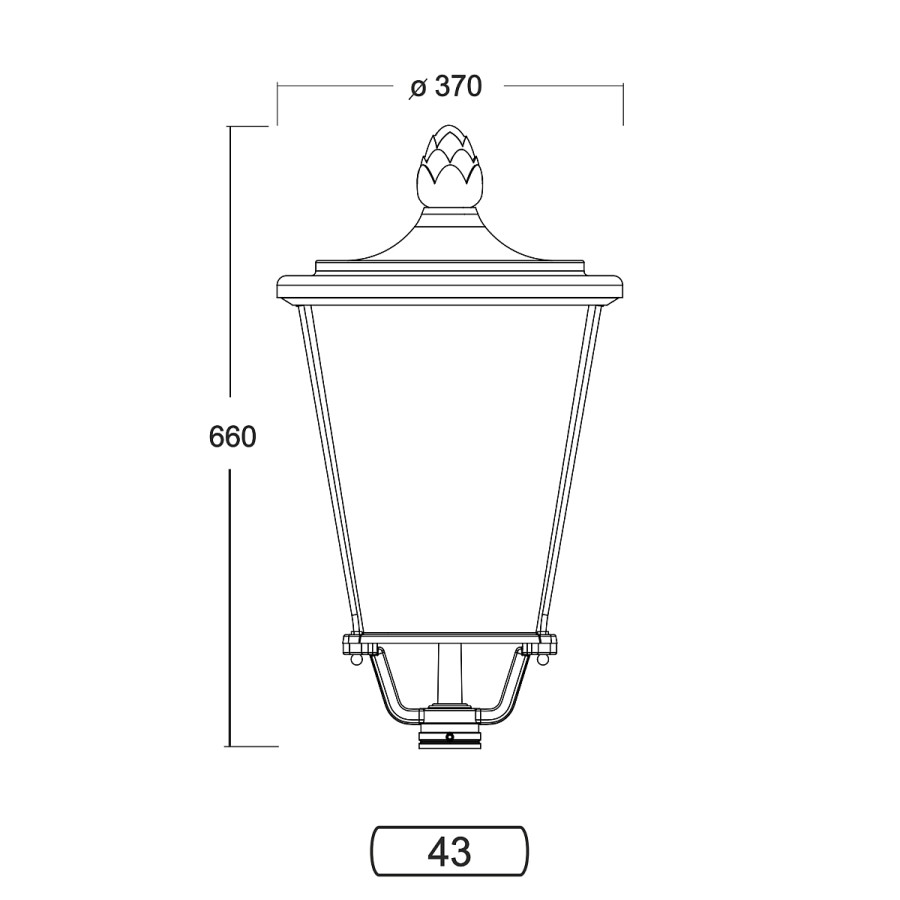 Ausenwandleuchten Ubersicht Terra Lumi | Glasmantellaterne 43 Mit Wandarm 415A - Terra Lumi